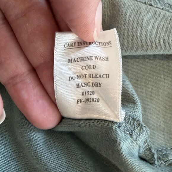 Free Fly Henley Shirt Men Large Green Button Bamboo Stretch Fishing Heritage - Picture 7 of 9